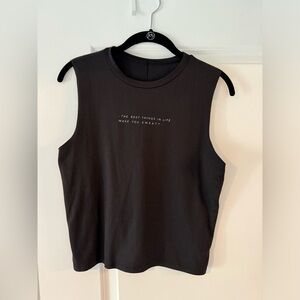 Women’s soft knit black tank top